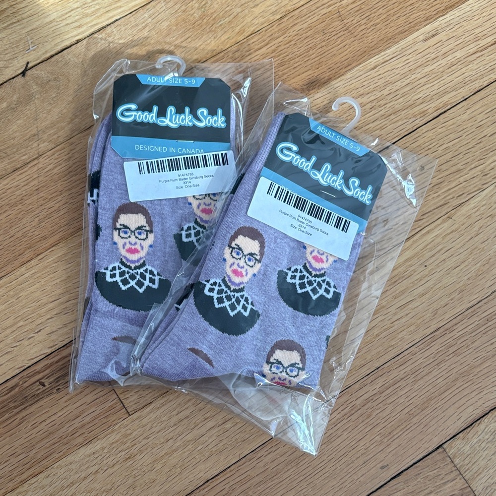 1 pair Women's Purple RBG Socks